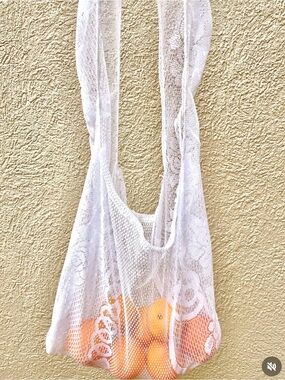 Handmade lace market Bag 25” by 16”